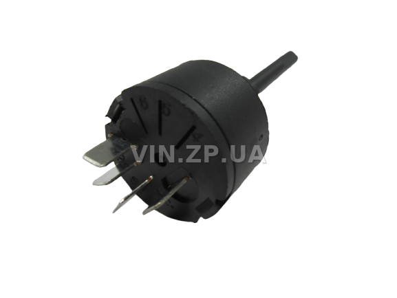 Выключатель оборотов печки ВАЗ 2108, 2109, 21099, Таврия 1102, 1103 VORTEX 3 полож, 4 конт, 63.3709 (59968) 2