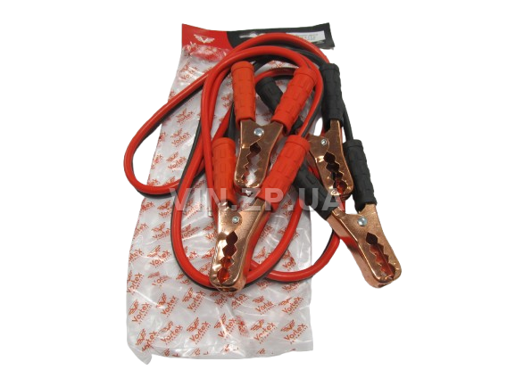 Стартовые провода прикуривания 300A VORTEX 2.2м, комплект 2 шт, в пакете (59979)