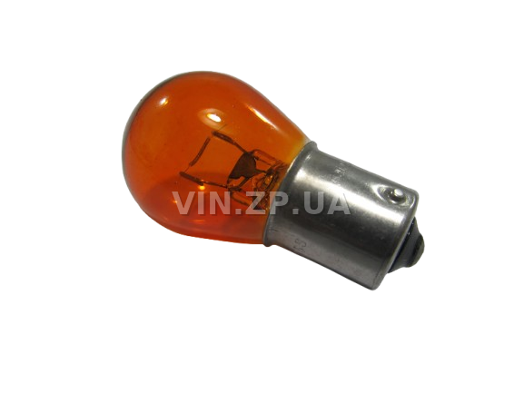 Лампа 12V PY21W, цоколь BAU15S BALATON повороты, 1 контактная оранжевая, 21 Вт, патрон со смещением (60147)