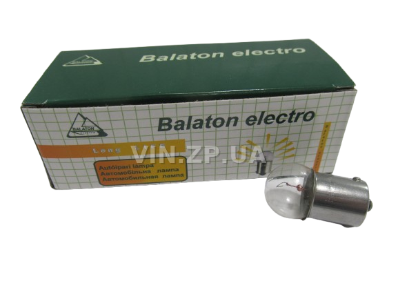 Лампа 12V R5W, цоколь BA15S BALATON габариты, 1 контактная белая, 5 Вт (60156) 4