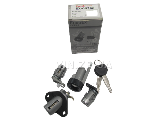 Замок зажигания Ланос, Сенс, с личинками  дверей и багажника, к-кт с ключами ОЕМ 96213542 EuroEx 1