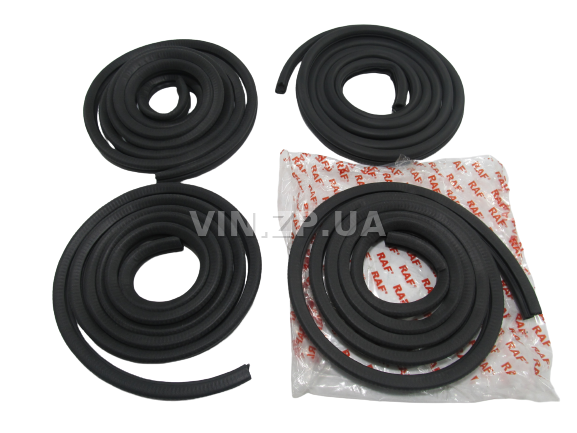 Уплотнитель двери ВАЗ 2101, 2103, 2105, 2106, 2107, Славута 1103, 1105, Москвич 412, 2140, комплект 4шт-2корот+ 2длин. RAF 1