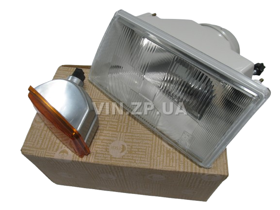 Фара ВАЗ 2108, 2109, 21099 ESER левая, жёлтый поворот, рисунок ''освар'' 6