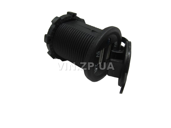 Гнездо адаптер зарядки универсальное VVS под 2 USB на 1А и  2А, 5V, врезное, с заглушкой (60468)