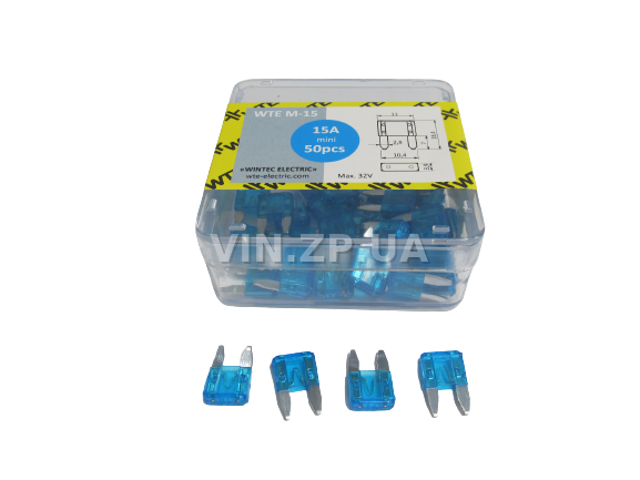 Предохранители Евро мини 15 Амп WTE комплект 50 шт 1