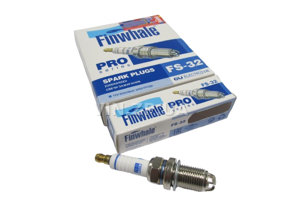 Свечи зажигания ВАЗ 2111, 2112, 2170, 2171, 2172 Finwhale 16 кл инж, 3-электрода, зазор 1.1, ключ 16, к-кт 4шт 4