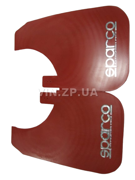 Брызговики SPARCO 430 х 265 мм, универсальные, красные, к-кт 4шт, мягкий капрон (60896) 2