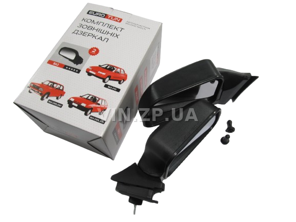 Зеркало ВАЗ 2104, 2105, 2107, с регулировкой, матовое, к-кт 2шт EURO TUN 4
