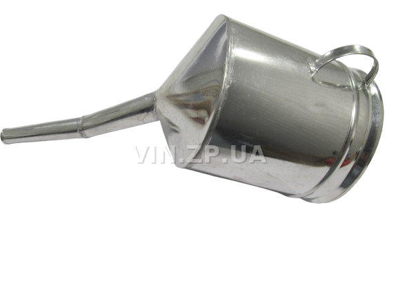 Лейка топливная 1.5л, носик d 20мм с изгибом ВИДЕКС бензин, дизель, с сеткой-фильтром, оцинкованная Д-4 2