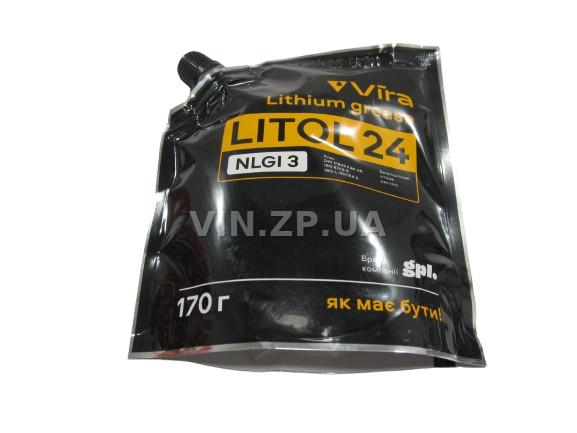 Смазка Литол-24 VIRA 170гр, пластичная литиевая, дой-пак со штуцером 2