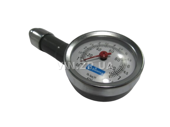 Манометр металлический до 7.5 Атм BALANSA механический, в пластиковом футляре (62049)