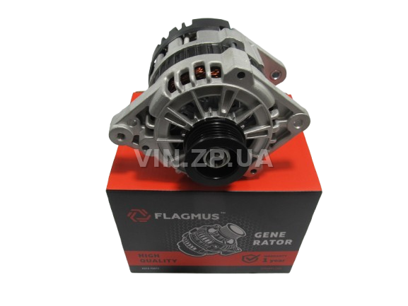 Генератор Ланос, Авео, Нексия, Нубира FLAGMUS шкив 5РК, 85 А, OEM 96303556 4