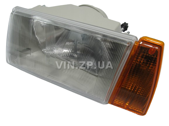 Фара ВАЗ 2108, 2109, 21099 ESER левая, жёлтый поворот, рисунок ''киржач'' 1