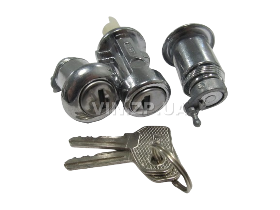 Замок багажника ВАЗ 2105, 2107, с личинками, замок 1шт + личинка 2шт + ключ 2шт FLAGMUS 1