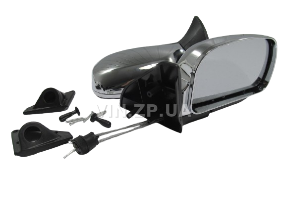 Зеркало ВАЗ 2108, 2109, 21099, 2113, 2114, 2115, с регулировкой, хром, к-кт 2шт EURO TUN 2