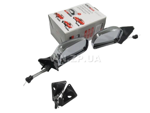 Зеркало ВАЗ 2108, 2109, 21099, 2113, 2114, 2115, с регулировкой, хром, к-кт 2шт EURO TUN 4