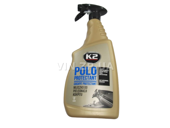 Полироль для матового пластика K2 Polo Protectant Black, чёрный, триггер 750 мл (62703)
