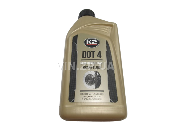 Тормозная жидкость K2 Turbo Brake Fluid DOT-4, 1.0 л (62714)
