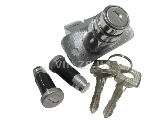 Замок багажника ВАЗ 2108, 2109, 2113, 2114, с личинками, замок 1шт + личинка 2шт + ключ 2шт ASR 1