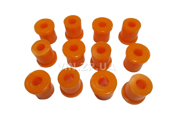 Втулки рессоры ГАЗ 2401, 2410, 31029, 3110, 31105 SKADI комплект 12шт, полиуретан жёлтые 1