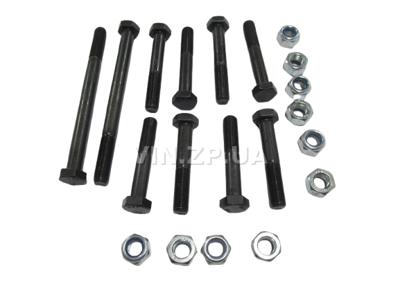 Болт реактивной штанги ВАЗ 2101-2107, к-кт 10 болтов+10 гаек АРК М12 x 1.25 x 70/80/150 1