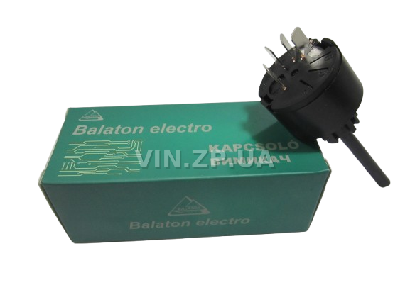 Выключатель оборотов печки ВАЗ 2108, 2109, 21099, Таврия 1102, 1103 BALATON 3 полож, 4 конт, 63.3709 3