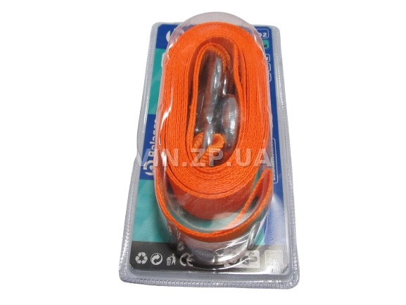 Трос буксировочный BALANSA 2 тонны, 5.0 м , 2 металлических крюка, блистер 2