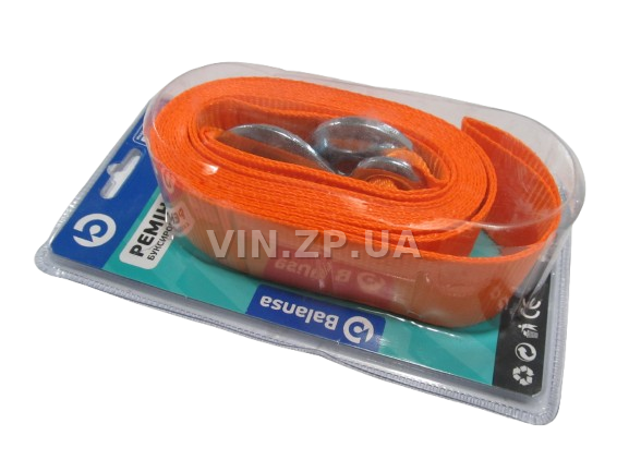 Трос буксировочный BALANSA 2 тонны, 5.0 м , 2 металлических крюка, блистер 1