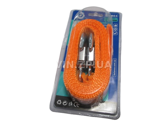 Трос буксировочный BALANSA 3 тонны, 4.0 м , 2 металлических крюка, блистер 2