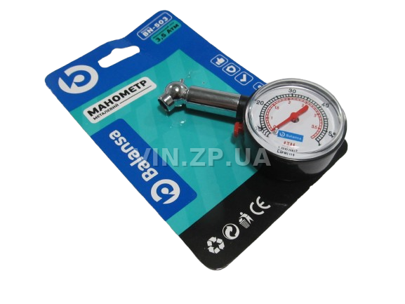 Манометр пластиковый до 3.5 Атм BALANSA механический, в блистере 3