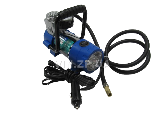 Компрессор автомобильный BALANSA 150 Вт, 10 Атм, 35 л/мин, в прикуриватель, с фонарём, шланг 1м , провод 3м 2