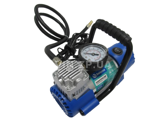 Компрессор автомобильный BALANSA 150 Вт, 10 Атм, 35 л/мин, в прикуриватель, с фонарём, шланг 1м , провод 3м 3