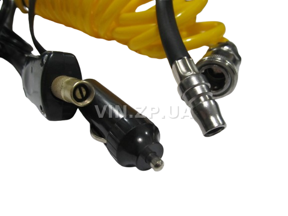 Компрессор автомобильный BALANSA 200 Вт, 2-поршня ,10 Атм, 60 л/мин, в прикуриватель, съёмный спиральный.шланг до 5 м, провод 3м 2