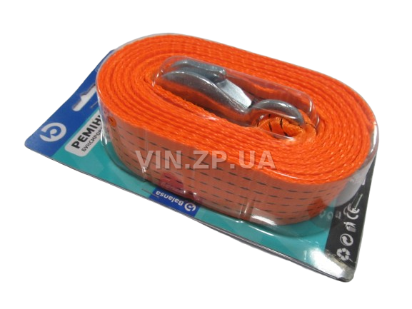 Трос буксировочный BALANSA 4 тонны, 5.0 м , 2 металлических крюка, блистер 1