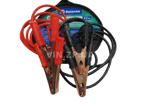 Стартовые провода прикуривания 150A BALANSA 2.2м, комплект 2 шт, сумка 1