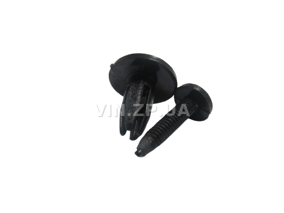 Клипса пистон распорная универсальная под d-6 мм АвтоПласт к-кт 2шт - "мама+папа", чёрная 2