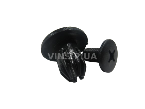 Клипса пистон распорная универсальная под d-8 мм АвтоПласт к-кт 2шт - "мама+папа", чёрная 2