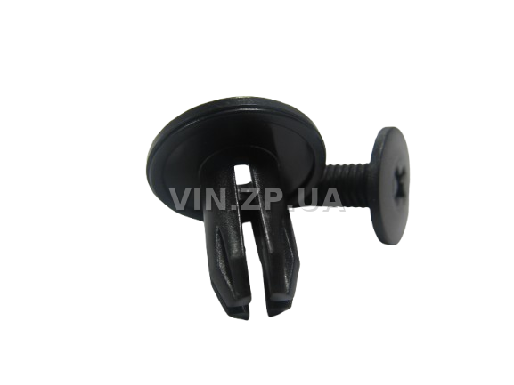 Клипса пистон распорная универсальная под d-9 мм АвтоПласт к-кт 2шт - "мама+папа", чёрная 2