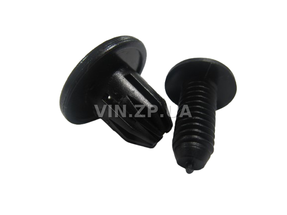 Клипса пистон распорная универсальная под d-11 мм АвтоПласт к-кт 2шт - "мама+папа", чёрная 2